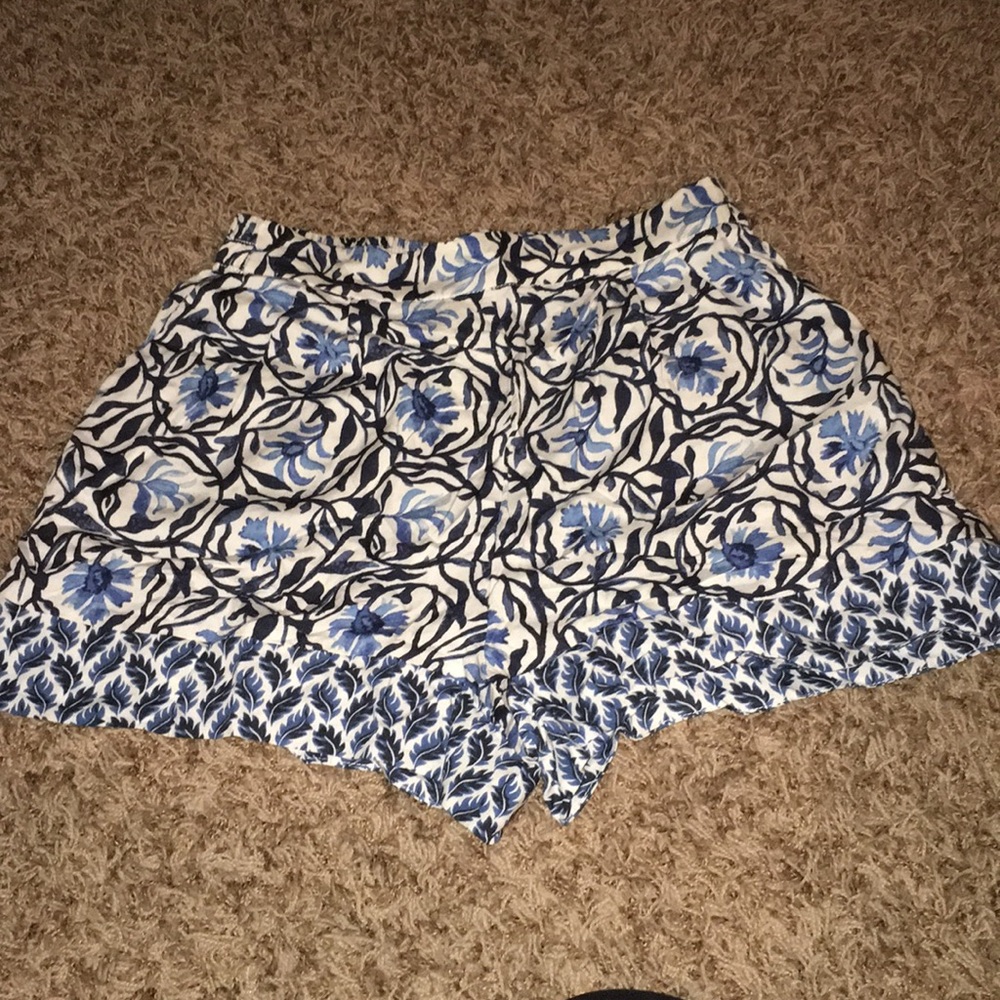 Blue floral shorts